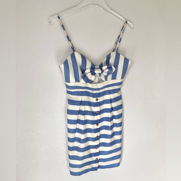 Lovers and Friends Revolve Ocean Waves Mini Dress in Nautical Stripe Size S - Picture 6 of 10